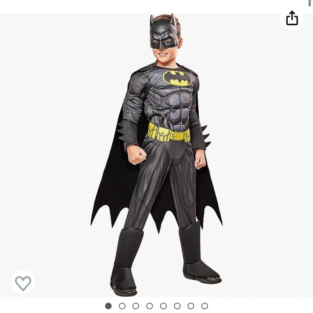 Batman Kids Black & Yellow Muscle Chest Costume